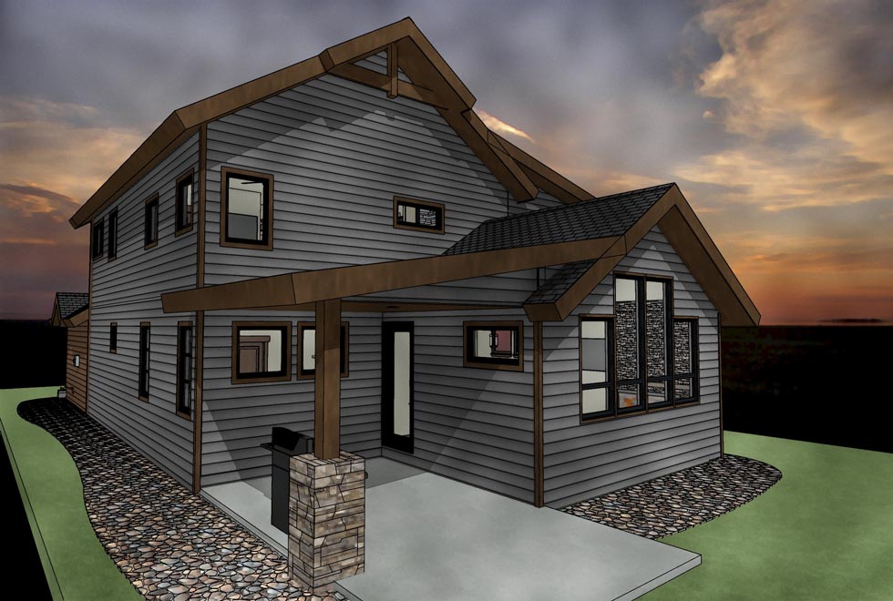 Slopeside home rendering